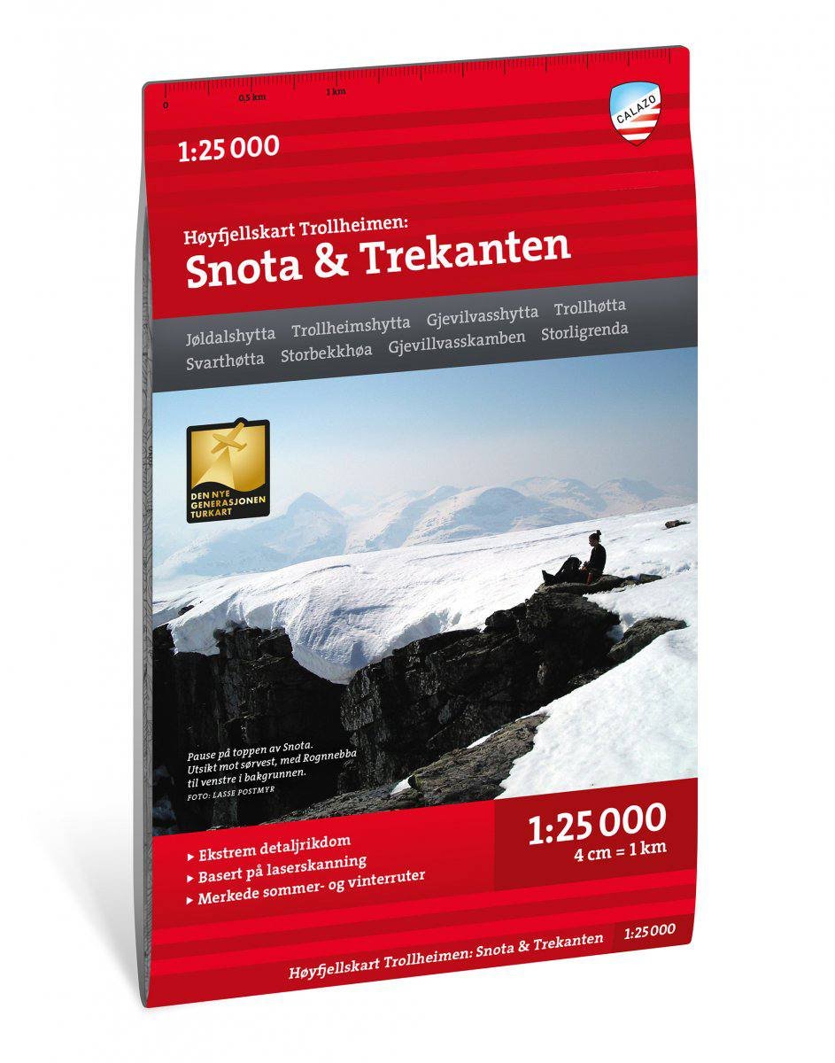 Bilde av Calazo Høyfjellskart Trollheimensnota & Trekanten 1:25 000